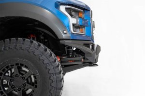 Ford F-150 Raptor Bumper - Front - Addictive Desert Designs - Bomber with 4 Rigid 360 6in Round Mounts - Hammer Black - `17-`20